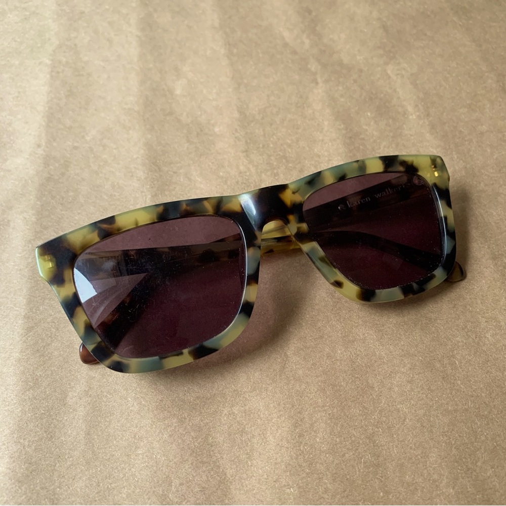 Karen Walker Tortoiseshell Rectangular Sunglasses - Brown Lenses